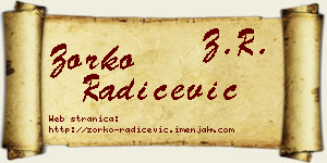 Zorko Radičević vizit kartica